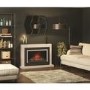 Cream and Grey Freestanding Log Effect Electric Fireplace Suite - Be Modern Arbour