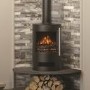 GRADE A1 - Be Modern Tunstall Electric Stove in Matt Black