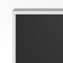 Matte Black & White Shoe Cabinet with 3 Drawers - Oslo
