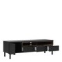 Roomers TV Unit in Black and Walnut