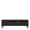 Roomers TV Unit in Black and Walnut