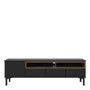 Roomers TV Unit in Black and Walnut
