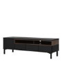 Roomers TV Unit in Black and Walnut