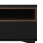 Roomers TV Unit in Black and Walnut