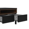 Roomers TV Unit in Black and Walnut