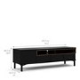 Roomers TV Unit in Black and Walnut