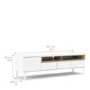 Roomers TV Unit in White and Oak