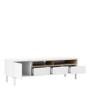 Roomers TV Unit in White and Oak