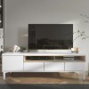 Roomers TV Unit in White and Oak