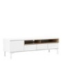 Roomers TV Unit in White and Oak