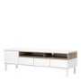 Roomers TV Unit in White and Oak
