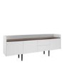 Unit Sideboard 2 Drawers 3 Doors in White and Walnut