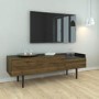 Unit TV Stand with 2 Drawers in Walnut and Black