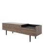 Unit TV Stand with 2 Drawers in Walnut and Black