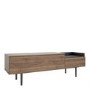 Unit TV Stand with 2 Drawers in Walnut and Black