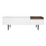 White TV Unit with Walnut Feature