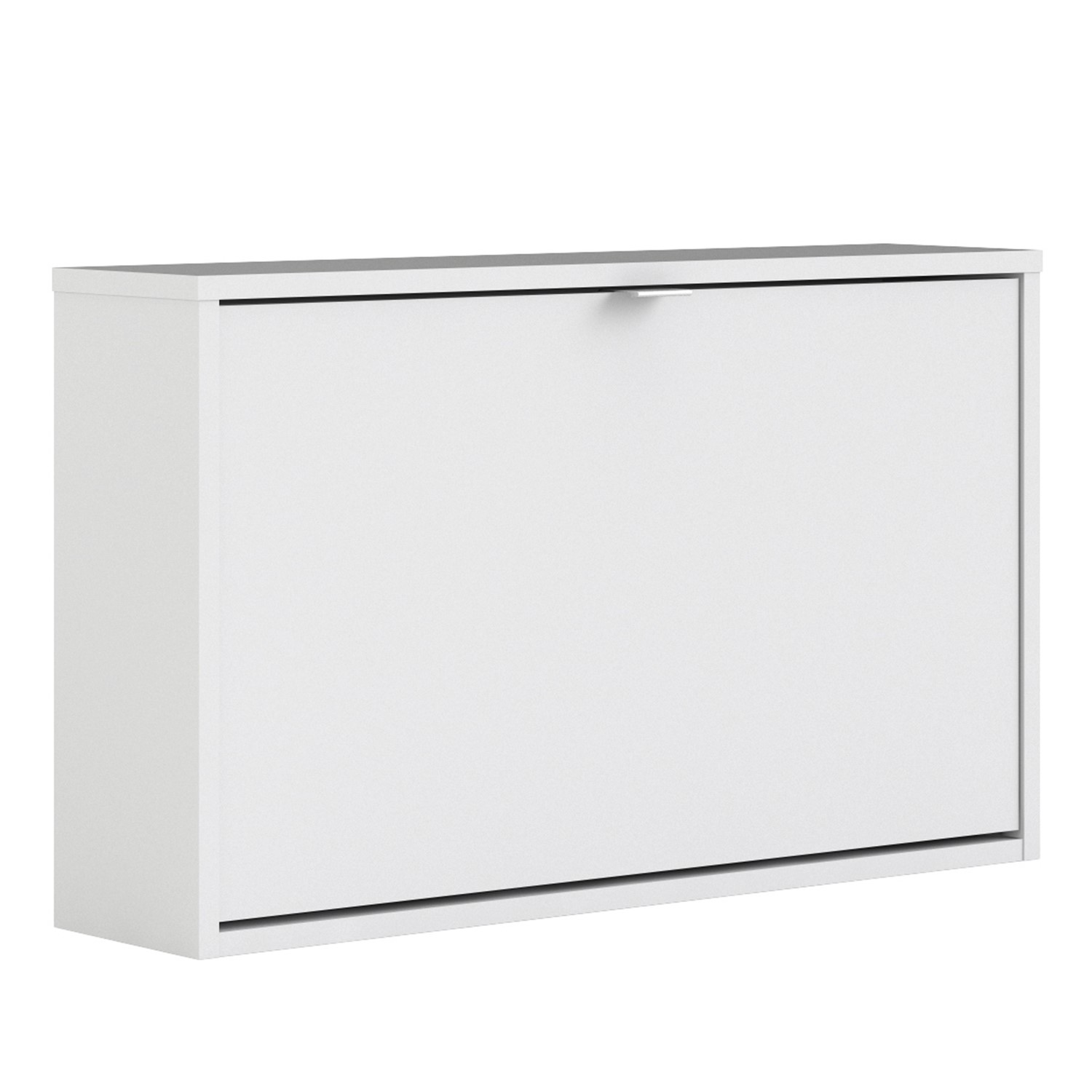 Photo of Slim white wall hung shoe cabinet - 3 pairs