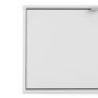 Slim White Wall Hung Shoe Cabinet -  3 Pairs