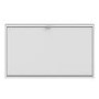 Slim White Wall Hung Shoe Cabinet -  3 Pairs