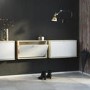 Slim White and Oak Shoe Cabinet - 3 Pairs