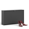 Slim Matte Black Wall Hung Shoe Cabinet - 3 Pairs