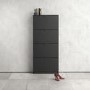 Slim Matte Black Wall Hung Shoe Cabinet with 4 Drawers - 12 Pairs