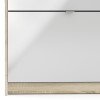 Slim White Shoe Cabinet with 3 Drawers &amp; 1 Cupboard -  14 Pairs