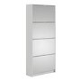 Slim Mirrored Shoe Cabinet with 4 Doors