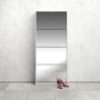 Slim Mirrored Shoe Cabinet with 4 Doors