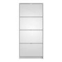 Slim Mirrored Shoe Cabinet with 4 Doors