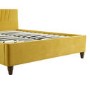 LPD Lexie King Size Bed in Mustard Yellow Velvet