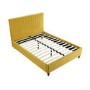 LPD Lexie King Size Bed in Mustard Yellow Velvet