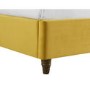 LPD Lexie King Size Bed in Mustard Yellow Velvet