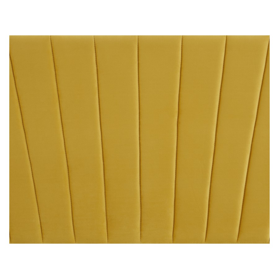 LPD Lexie King Size Bed in Mustard Yellow Velvet