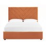 Islington Double Bed in Orange Velvet