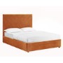 Islington Double Bed in Orange Velvet