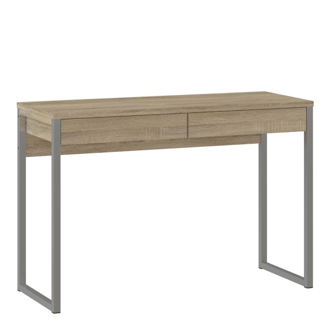 Oak Effect Desk with Drawers - Function Plus