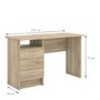 Function Plus Desk 3 Drawers in Oak