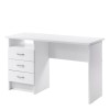 White Wooden Desk with Drawers - Function Plus