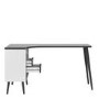Oslo Desk 2 Drawer in White and Black Matt