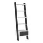 Black & White Matte Leaning Bookcase with 1 Draw - Oslo