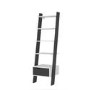 Black & White Matte Leaning Bookcase with 1 Draw - Oslo