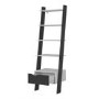 Black & White Matte Leaning Bookcase with 1 Draw - Oslo