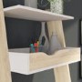 Oslo Leaning Desk in White and Oak