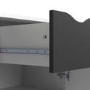 Oslo Small Sideboard 1 Drawer 2 Doors in White and Black Matt
