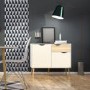 Oslo Small Sideboard 1 Drawer 2 Doors in White and Oak