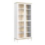 Roomers Display Cabinet Glazed 2 Doors in White and Oak