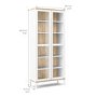 Roomers Display Cabinet Glazed 2 Doors in White and Oak