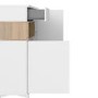 Tall White Sideboard with Oak Shelf - Roomers