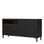 Roomers Sideboard 3 Drawers 3 Doors in Black and Walnut